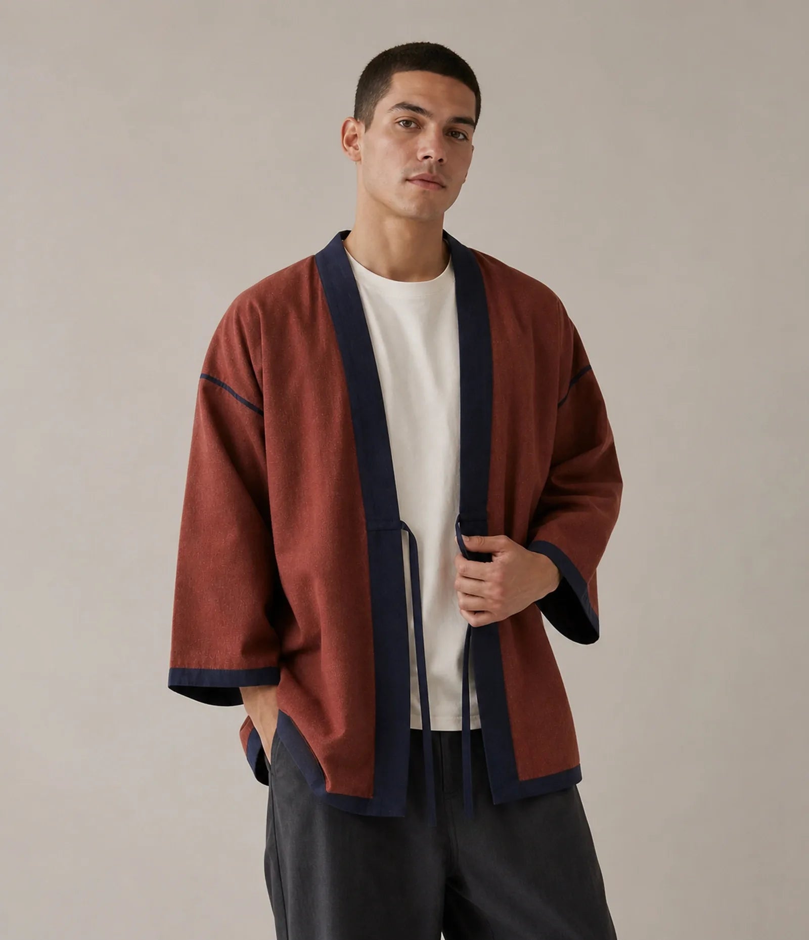 100% Cotton Japanese Kimono Jacket | Lightweight Reversible Haori