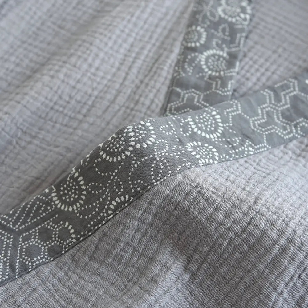 Japanese Cotton Samue Lounge Set - Kimono-Style Wrap Top & Relaxed Pants