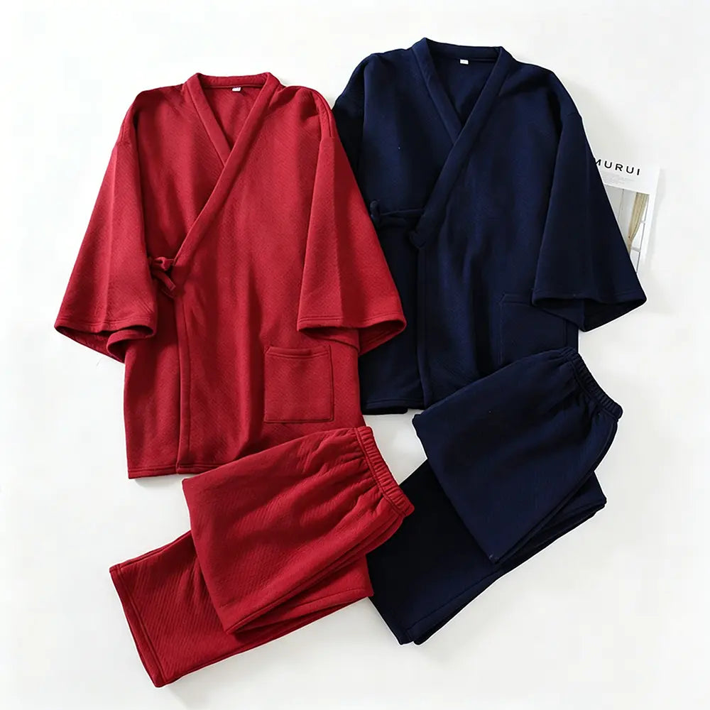 Seapoom 100% Cotton Japanese Samue Lounge Set - Kimono