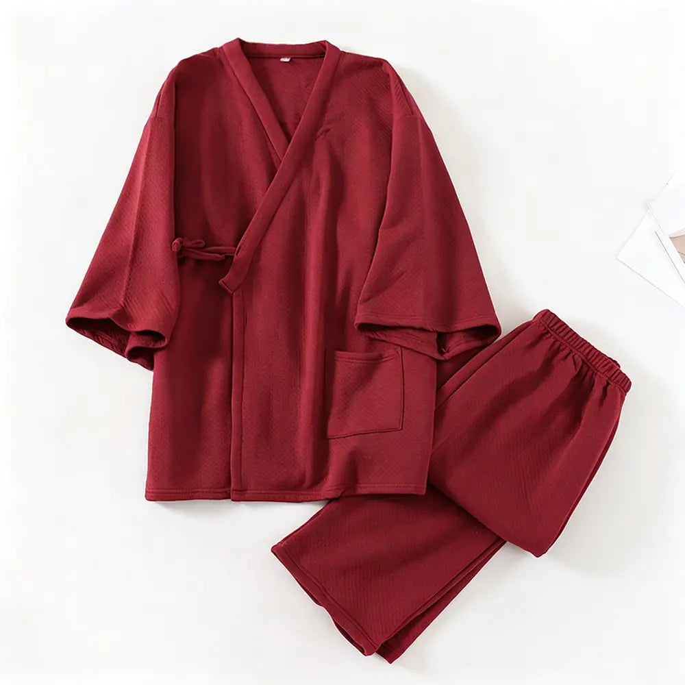 Seapoom 100% Cotton Japanese Samue Lounge Set - Kimono