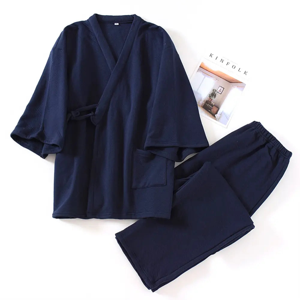 Seapoom 100% Cotton Japanese Samue Lounge Set - Kimono