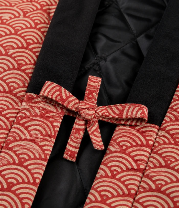 Seapoom Seigaiha Wave Padded Cotton Kimono Jacket