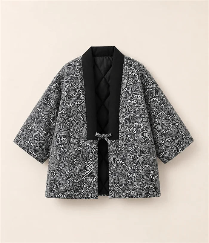 Seapoom Japanese Hanten Padded Cotton Kimono Jacket