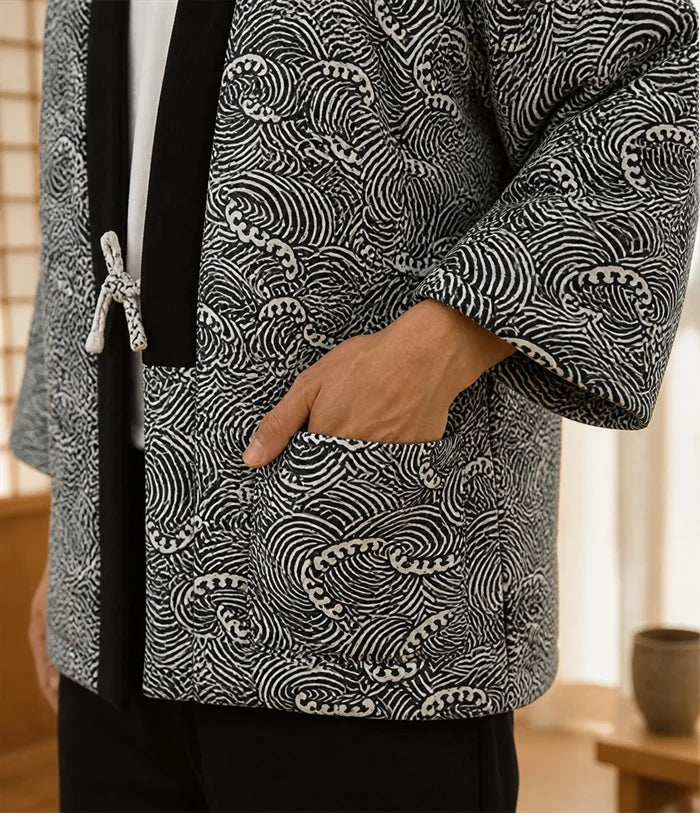 Seapoom Japanese Hanten Padded Cotton Kimono Jacket