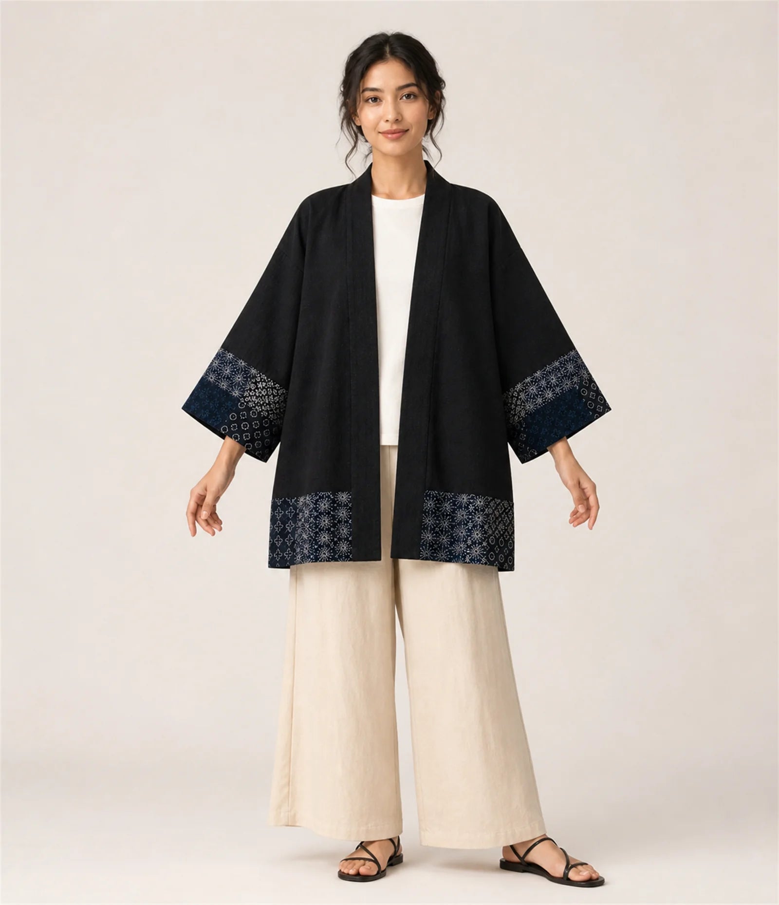 Seapoom 100% Cotton Japanese Haori Kimono Jacket