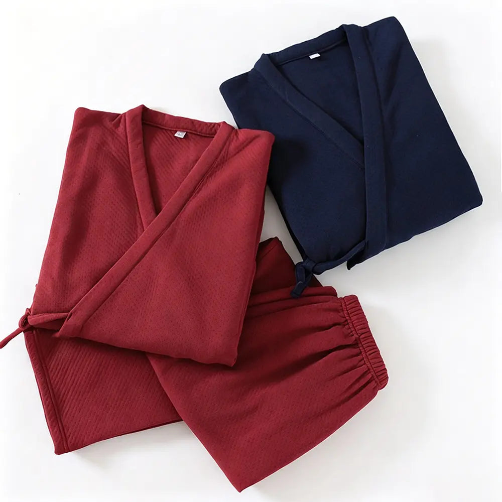 Seapoom 100% Cotton Japanese Samue Lounge Set - Kimono