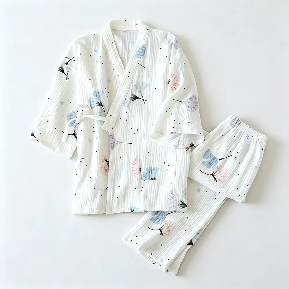 Seapoom Japanese Cotton Samue Lounge Set - Soft Kimono