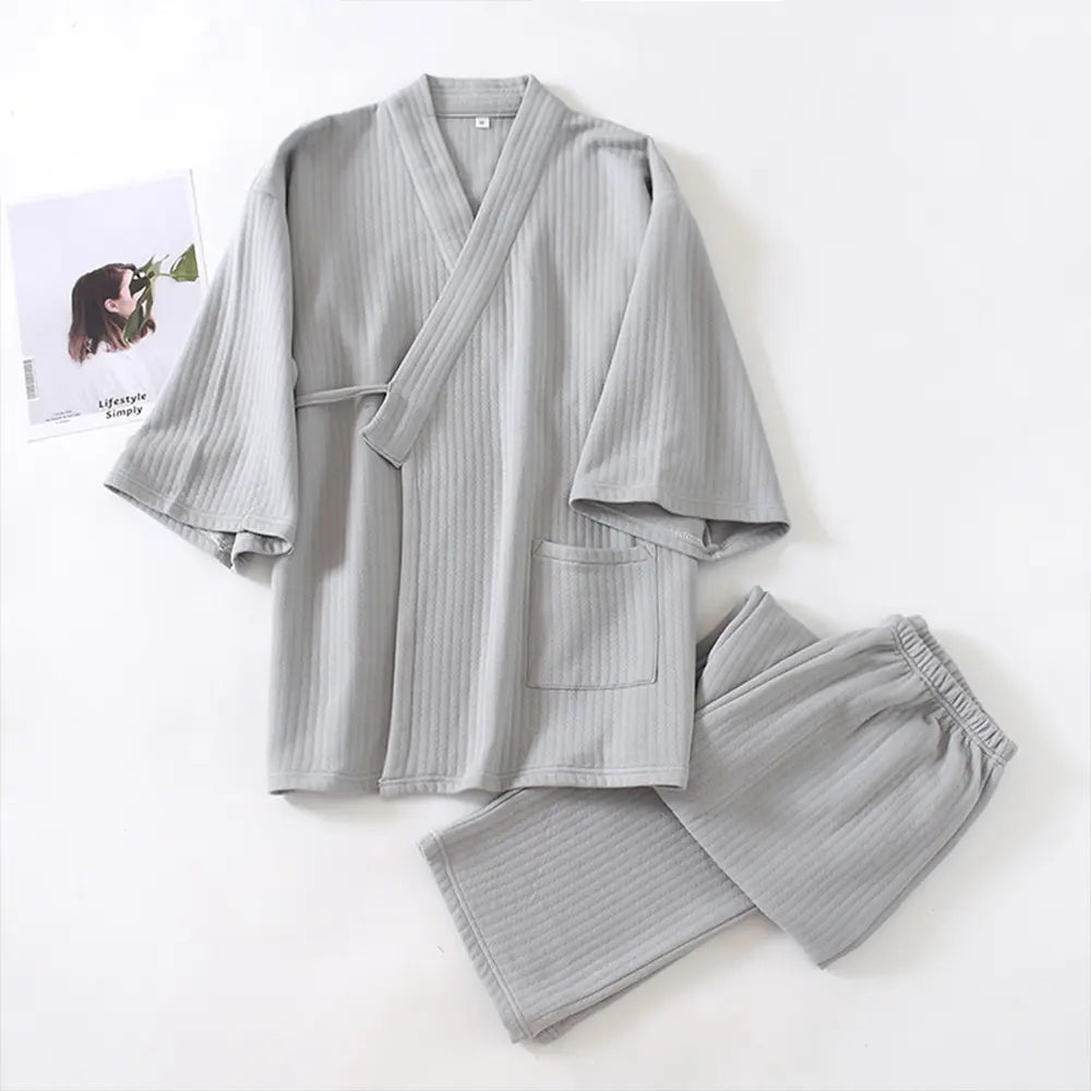 Seapoom 100% Cotton Japanese Samue Lounge Set - Kimono
