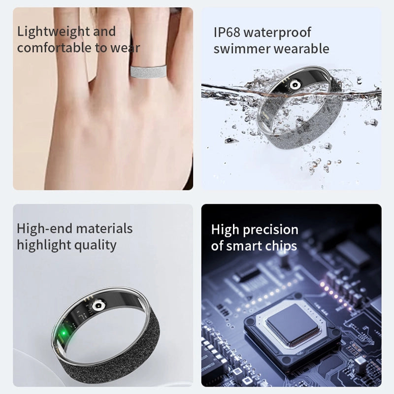 Seapoom Smart Ring, Activity & Fitness Tracker, Sleep Tracker, Blood Oxygen Tracker