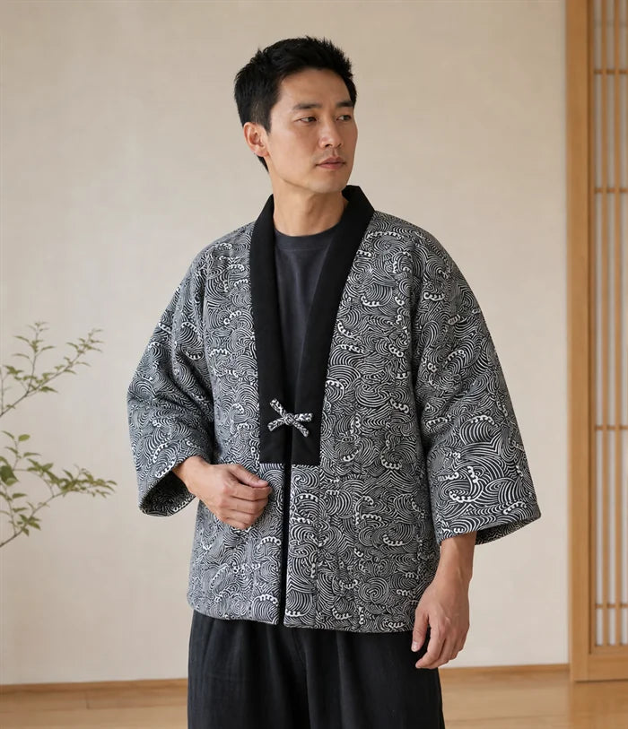 Seapoom Japanese Hanten Padded Cotton Kimono Jacket