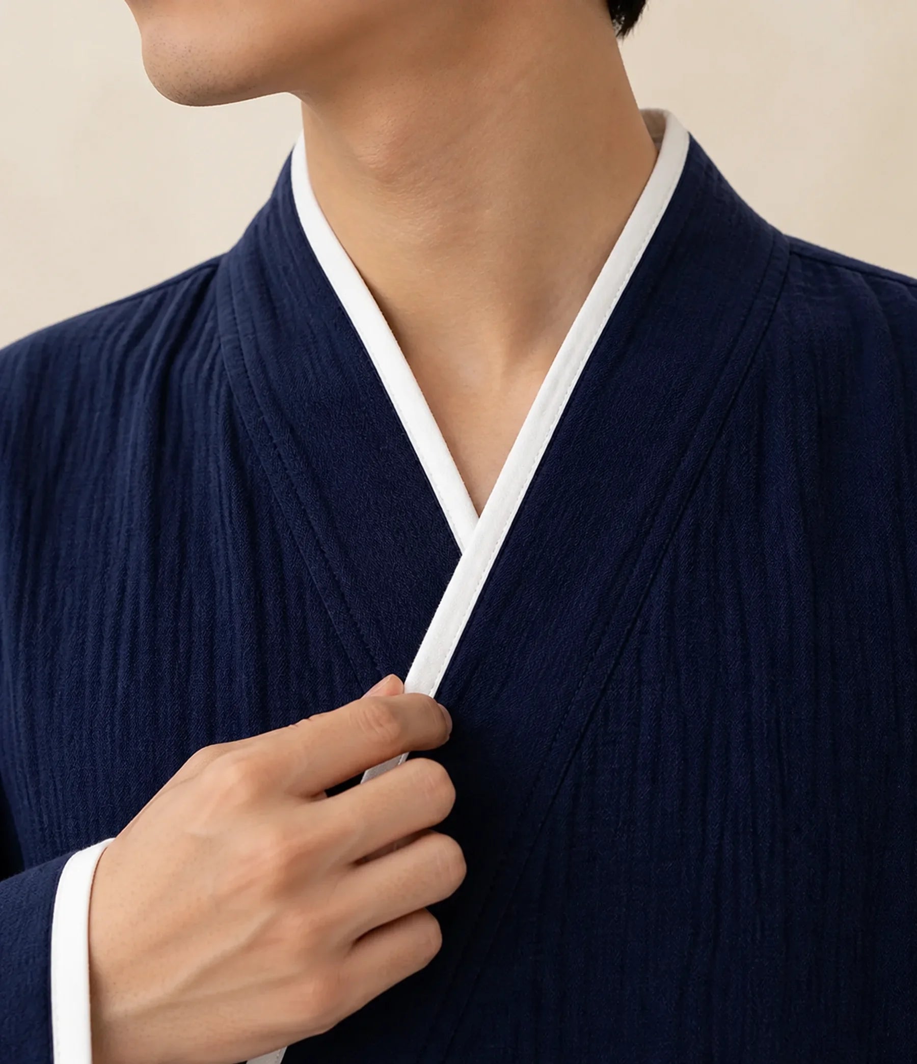Seapoom Men’s Japanese Kimono Pajama Set 100% Cotton Loungewear